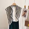 Retro Cashew Print Silk Scarf Accessories Rhombus Versatile Triangle Scarf Spring And Summer Thin Out Clothing With Shawl