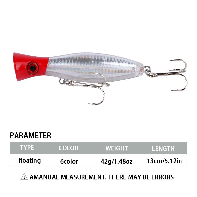 New 42g Long Cast Sea Fishing Lure with Reinforced Hooks and Simulated Fish Design