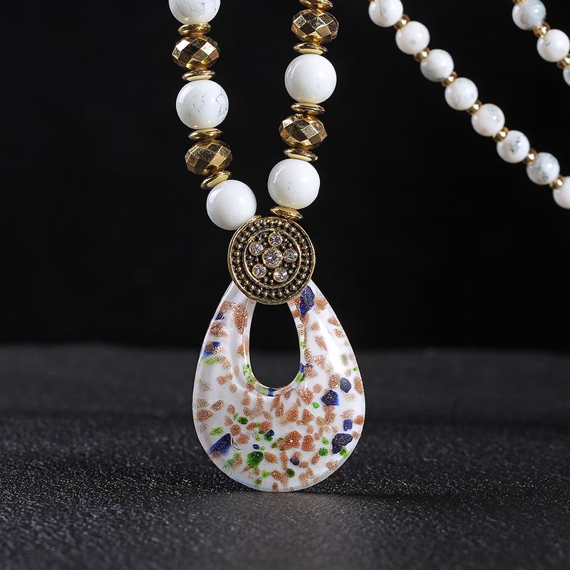 

Этническая подвеска-капля, цепочка для свитера - многостильное ожерелье для китайской одежды