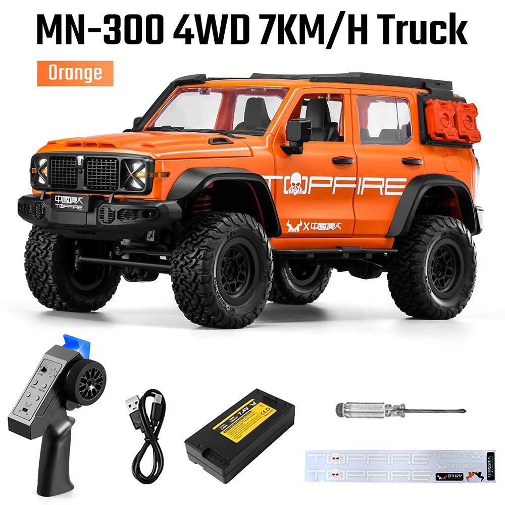 MN MODEL1/12 Off-Road Car 7km/h Four-wheel Drive Off-Road Truck 1200mAh 50M Open Doors Design Remote Control Climbing Vehicle