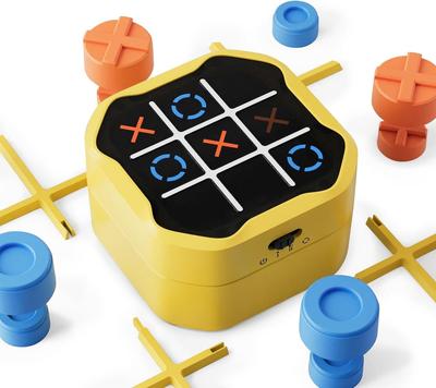 Hračka piškvorky, originální ruční puzzle konzole 3 v 1, přenosná cestovní hra vhodná pro použití v autě, stolní hra pro děti i dospělé