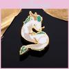 Adorable Cartoon White Dragon Enamel Pin Creative Anime Badge Unique Metal Accessory