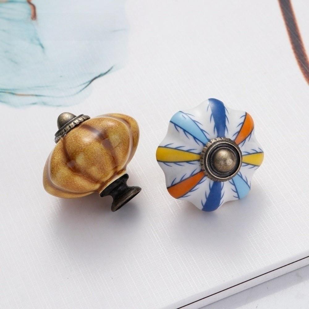 Ceramic Drawer Pulls Pumpkin Shape Furniture Knobs New Decorative Knobs Cabinet Hardware