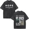 Rapper Nf Hope Tour Maglietta Uomo Moda Hip Hop Vintage Lavata Manica Corta T-shirt Cotone Casual Oversize T-shirt Regalo per Fan