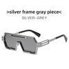Cyberpunk Square Sunglasses With Metal Frame Uv400 For Cycling And Travel
