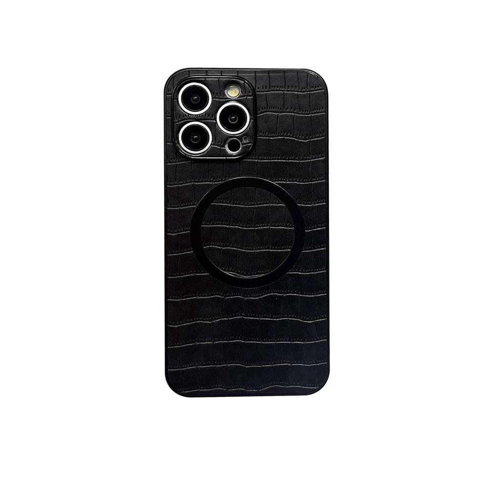 Jednoduché obchodní pouzdro se vzorem krokodýlí kůže s magnetickým přichycením Vhodné pro IPhone15promax Odolné proti pádu Pánské a dámské pouzdra na telefon IPhone 14