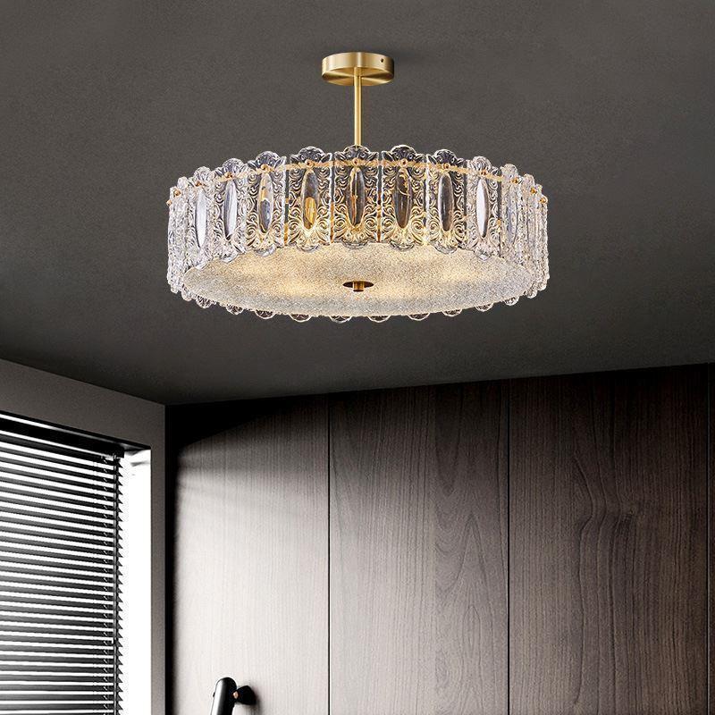 Nordic Copper Crystal Chandelier - Luxury French Design for Entrance, Balcony, Bedroom, or Cloakroom