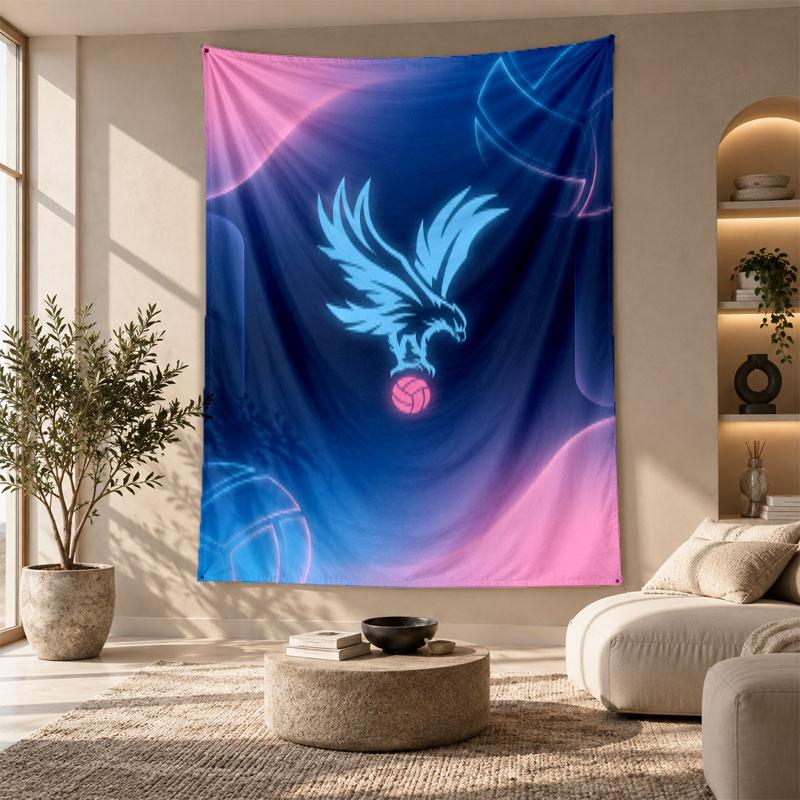 Decorative Tapestry,Crystal Palace Football Printed Wall Art, Lightweight Wall Hanging For Bedroom Background