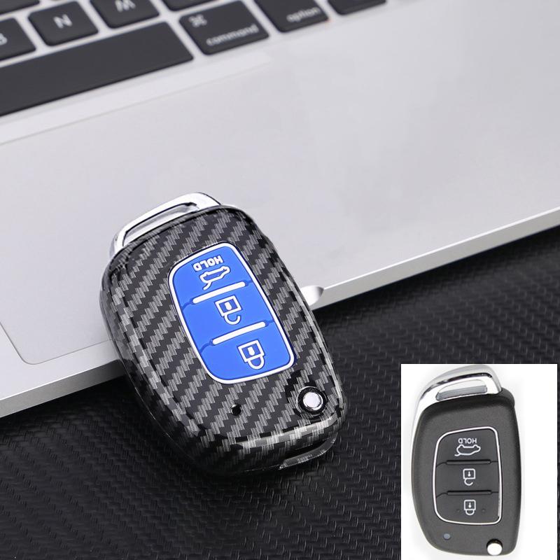 3 4 Button Abs Car Smart Key Case Cover For Hyundai Tucson Santa Fe Rena Sonata Elantra Creta Ix35 Ix45 I10 I30 I40 Accessories