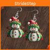 Themed Christmas Snowman Pattern Women Acrylic Earrings For Winter And Holiday