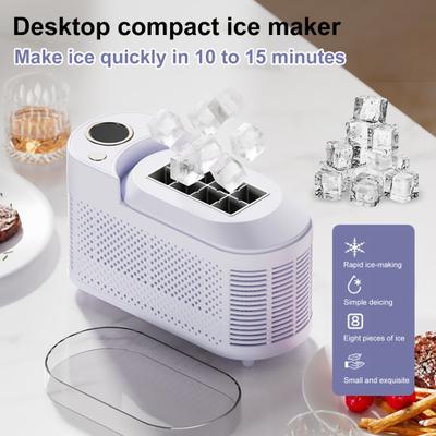 Tisch-Eiswürfelmaschine Lebensmittelqualität Große Kapazität Geräuscharm Kompaktes tragbares Design Automatischer Eisbehälter Eiswürfelbereiter