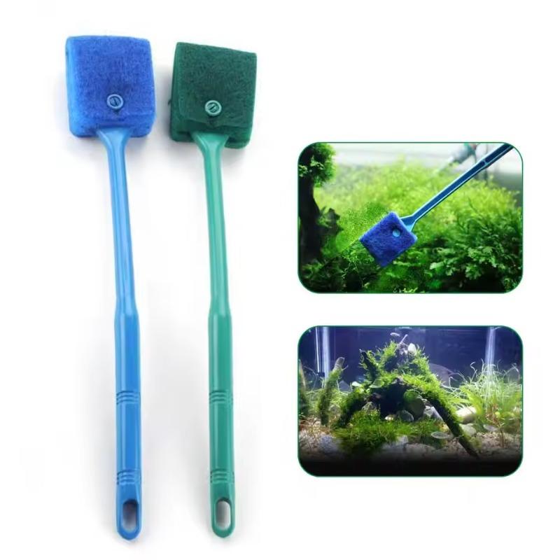 1PC color random shipping fish tank cleaning brush long handle fish tank cleaning glass cleaning equipment fish tank brush