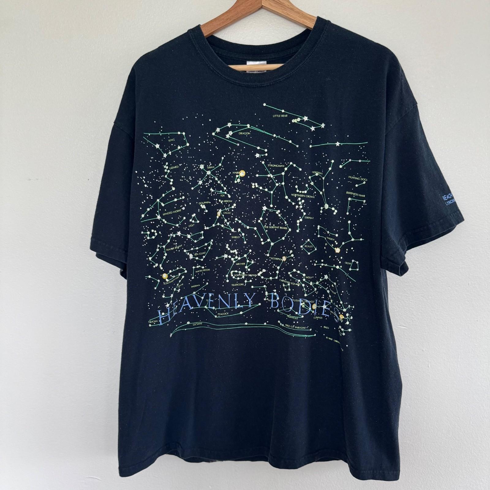 Heavenly Bodies T-Shirt Mens XL Constellation Stars Liberty Graphics Reprint Tee Unisex T-Shirt M