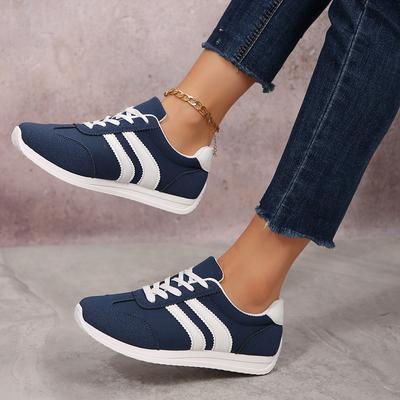 Sapatos Esportivos de Moda Tamanho Grande Feminino Casuais Versáteis Primavera Outono Fundo Plano Estilo Dequn Agan Tênis de Corrida Confortáveis tamanho 35-43