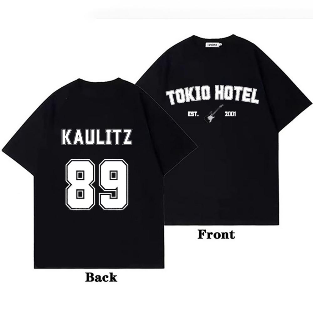Camiseta com Estampa Gráfica Rock Band Tokio Hotel Kaulitz Moda Punk Manga Curta Casual Hip Hop Streetwear Tamanho Plus Camiseta Feminina