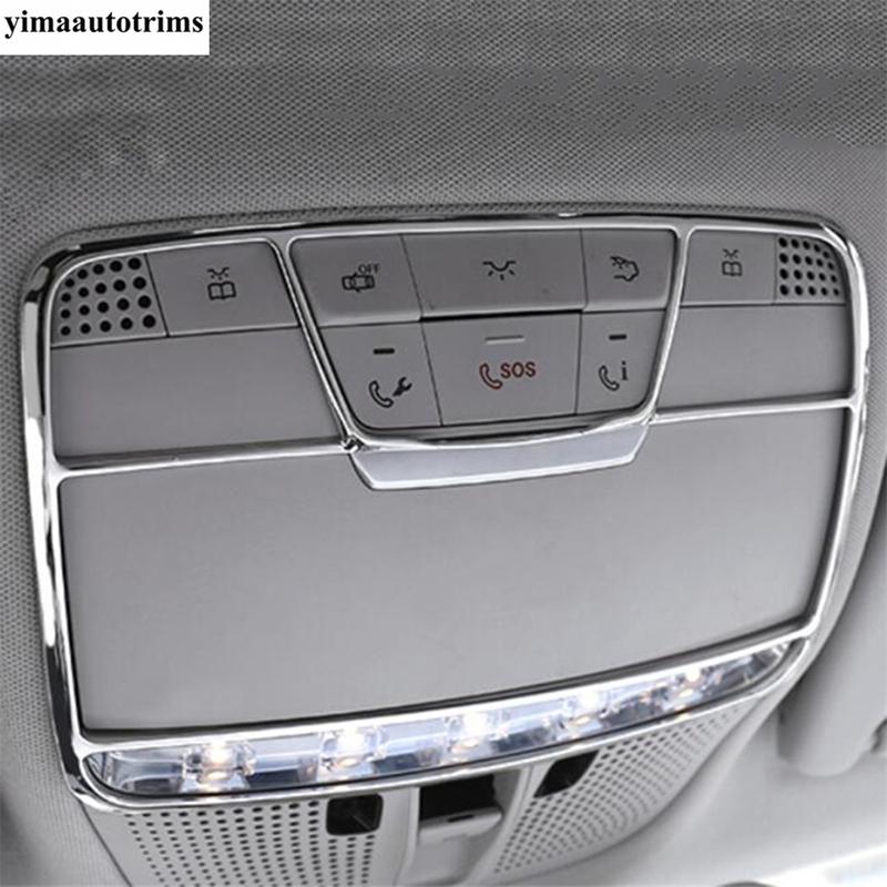 Roof Reading Lamp Light Frame Decoration Cover Trim For Mercedes Benz C CLASS W205 / GLC X253 2015 - ABS Chrome Accessories