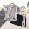 Conjunto de camiseta y pantalones cortos para niños, cómodo, hipoalergénico y transpirable, adecuado para deportes y uso diario