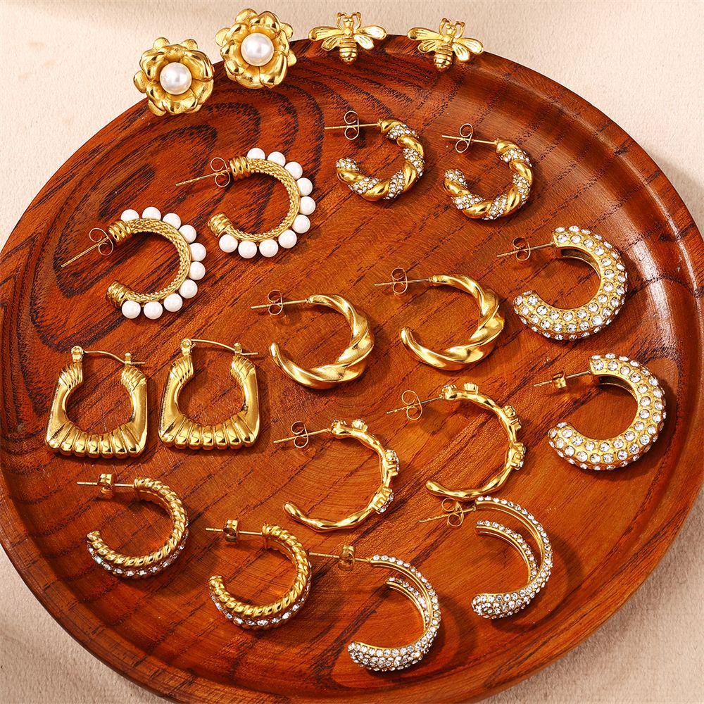 Retro perlové náušnice - Dámské lehce luxusní módní šperky, Všestranný high-end styl