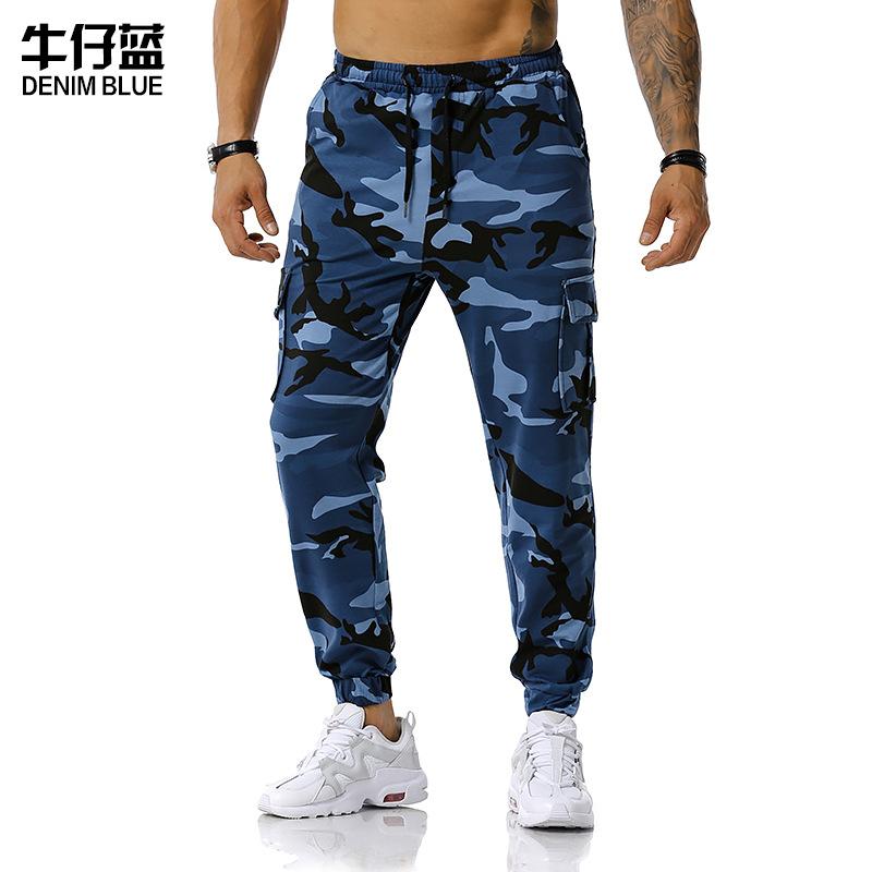 Autumn New Mens Camouflage Jogging Pants Multi-Pockets Outdoor Sport Sweatpants Running Training Casual Fitness Tracksuit Pants