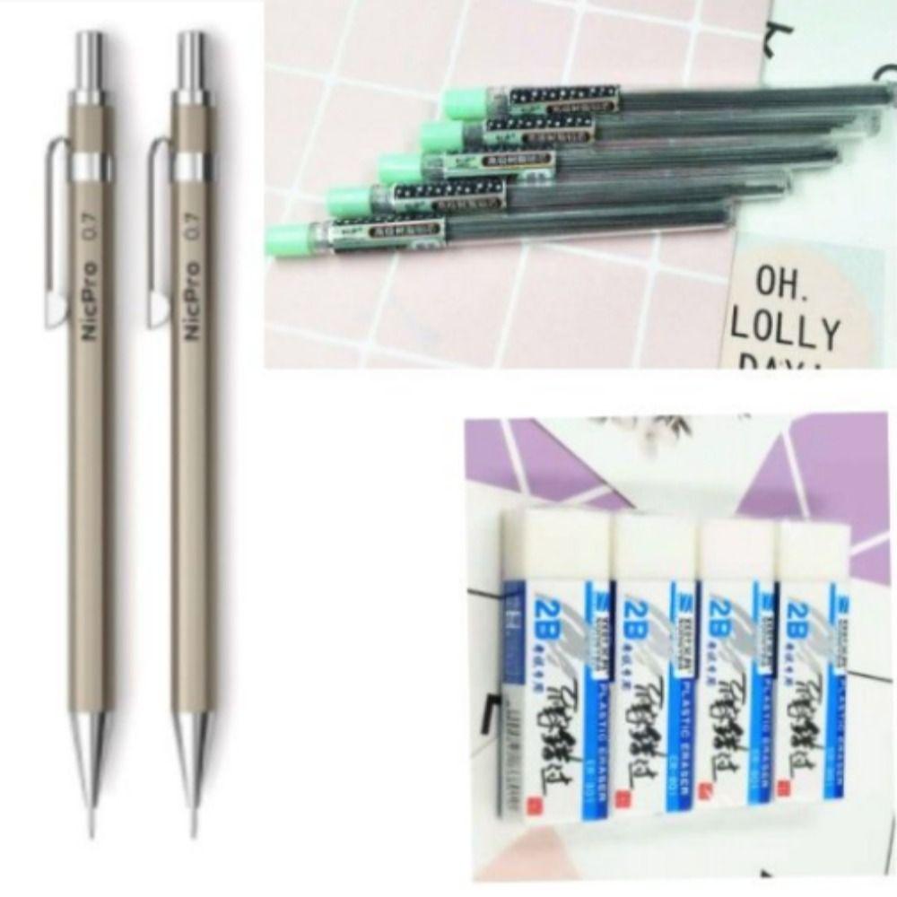 

8 шт. Металлические механические карандаши Рисование Чертеж Карандаш Художник Письмо Карандаши Набор Офис