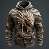 Sudaderas y Sudaderas con Capucha de Moda Versátiles de Tendencia Transpirables Casuales para Hombre Otoño e Invierno con Estampado 3D (de los hombres)
