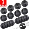 Silicone USB Cable Organizer Cable Winder Desktop Tidy Management Clip Cable Holder For Mouse Headphones Adhesive Wire Organizer