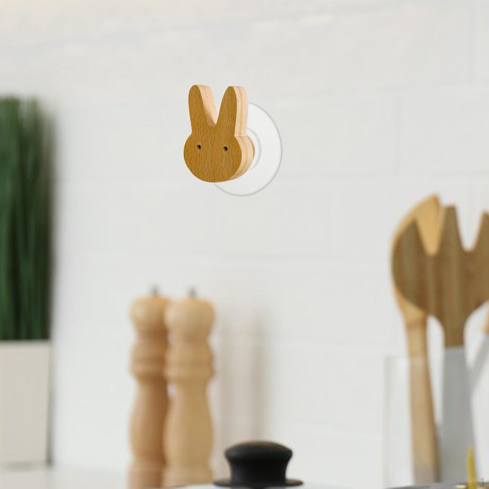 

Деревянный настенный крючок Вешалка для одежды Простая вешалка для шляп с креплением для полотенец Bunny