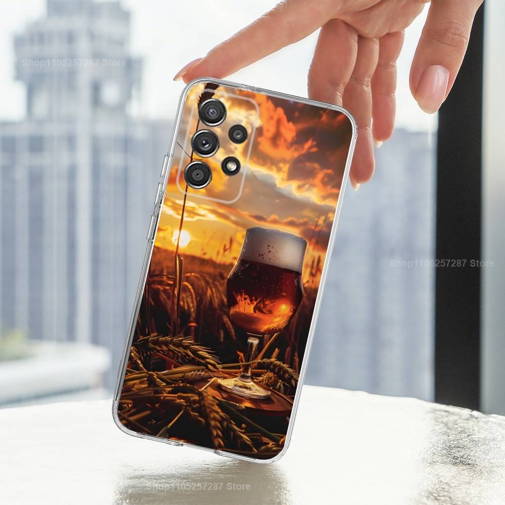 

Alcohol Art Beer For Samsung A51,71,30,S10,9,20,Ultra,FE,Lite, S23,21,22,PIus,Transparent, Silicone Phone Case SamsungS23 5G