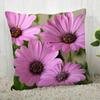 Purple Flower Pattern Decorative Pillowcase Car Sofa Square Cushion Pillowcase