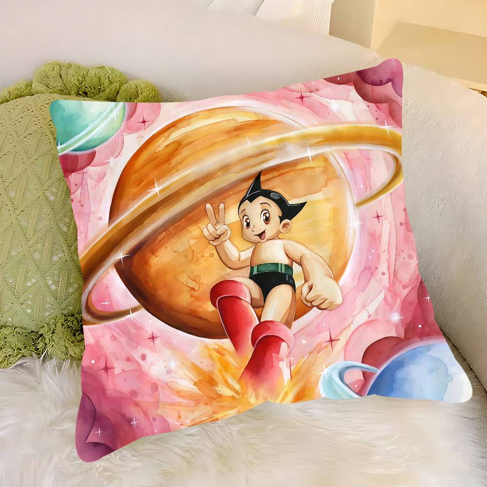 Аниме A-Astro Boy Наволочка Съемная Моющаяся Наволочка – Всесезонный Мягкий Лен 12x12Inch