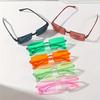 1/6pcs Rectangle Fashion Sunglasses Women Men Cute Candy Color Shades For Vacation Beach Party