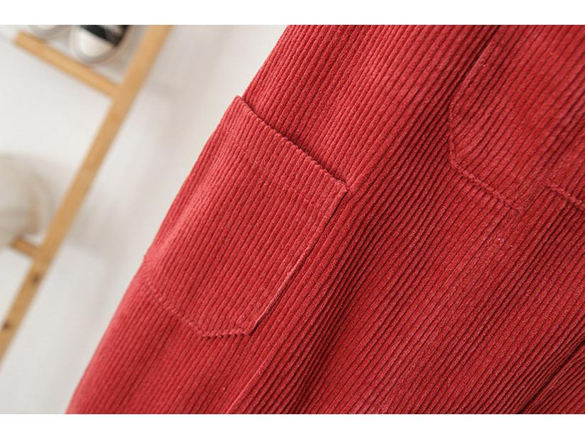 Baby-Latzhose aus Cord-Samt im koreanischen Stil - Winterkollektion 2025 für 0-3 Jahre, mit verdeckten Druckknöpfen