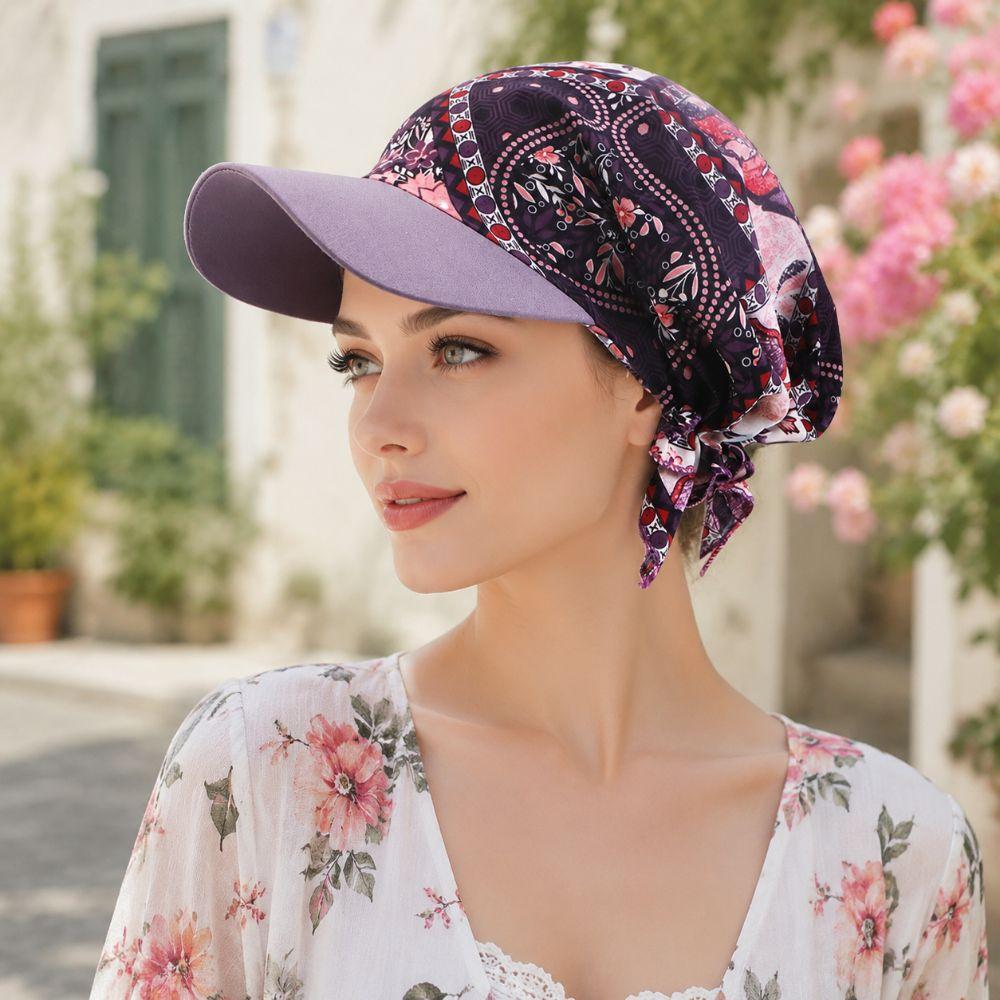 Breathable Triangular Scarf Hat Ethnic Prints Headscarf Baseball Cap  Summer Outdoor