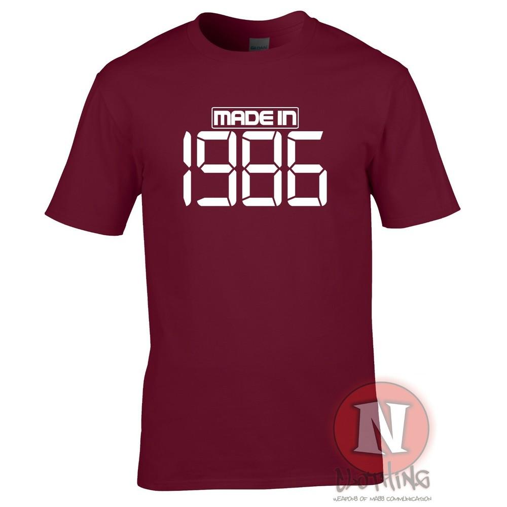 Made In 1986 TShirt Birthday Party Celebration Fancy Dress Teeshirt S