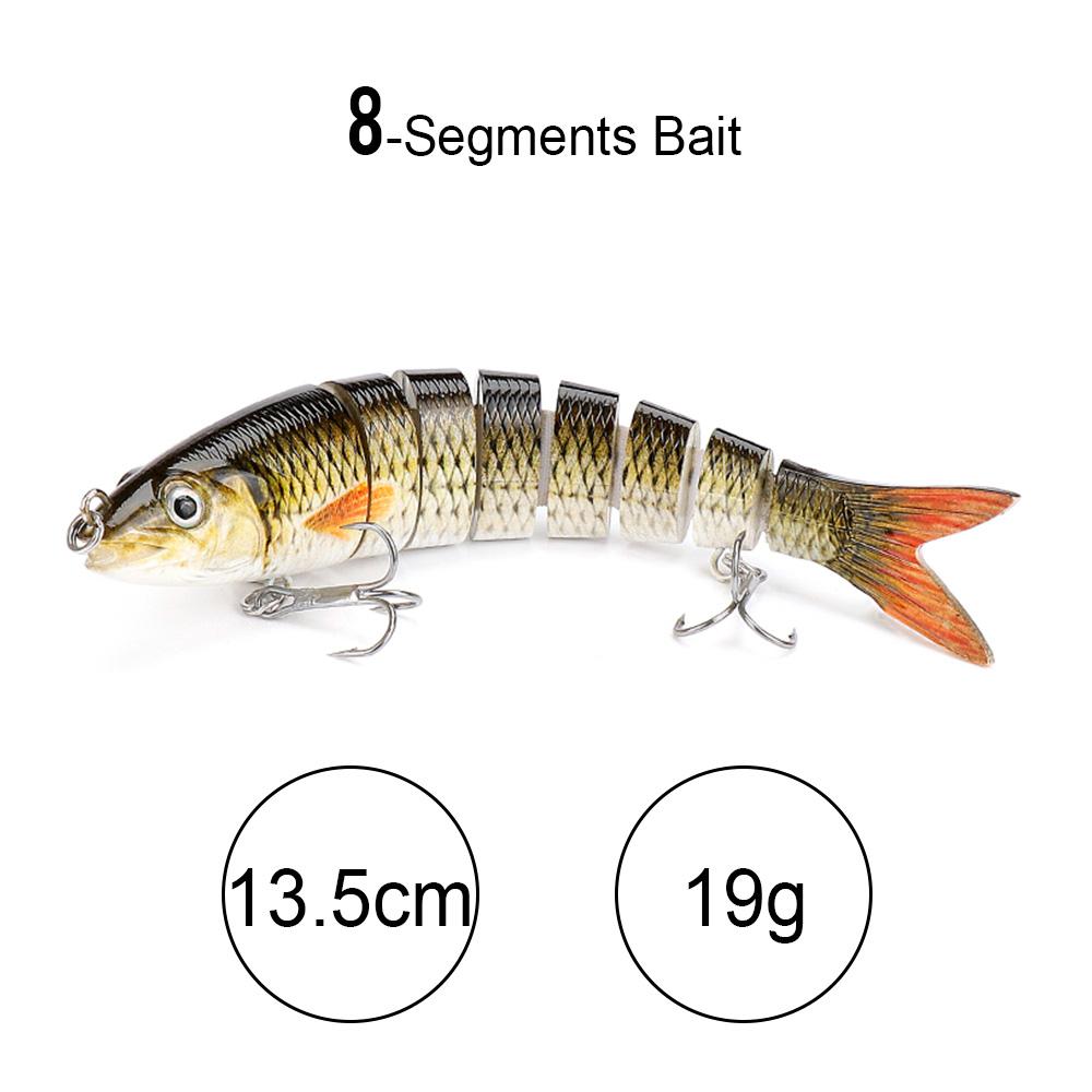10cm 10g Sinking Crankbaits Fishing Lure 10-segments Wobbler Hard Artificial Bait For Pike Fishing Accessories Swimbait
