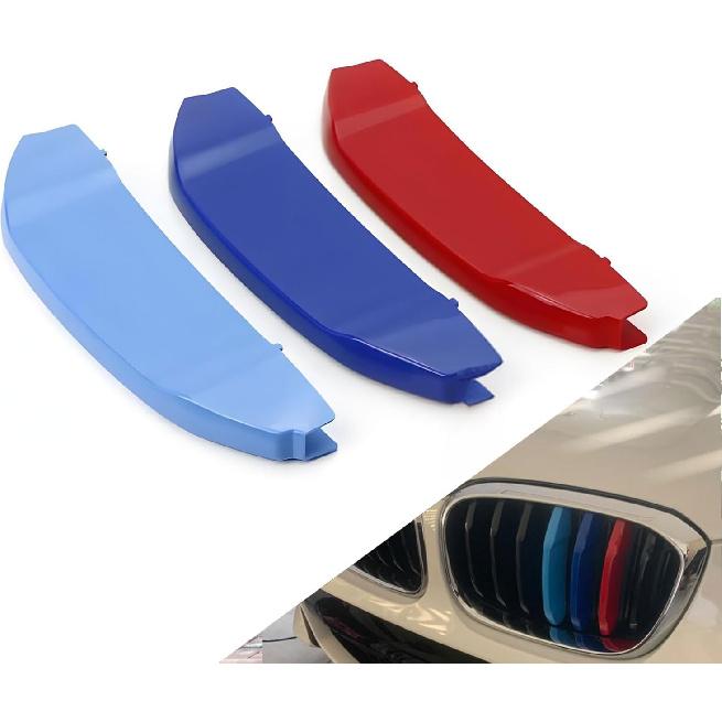Automotive Grille Insert Trims Strips Front Center Kidney Grilles Compatible with 2016-2019 BMW X1 7-Beams Grille Insert Accessories