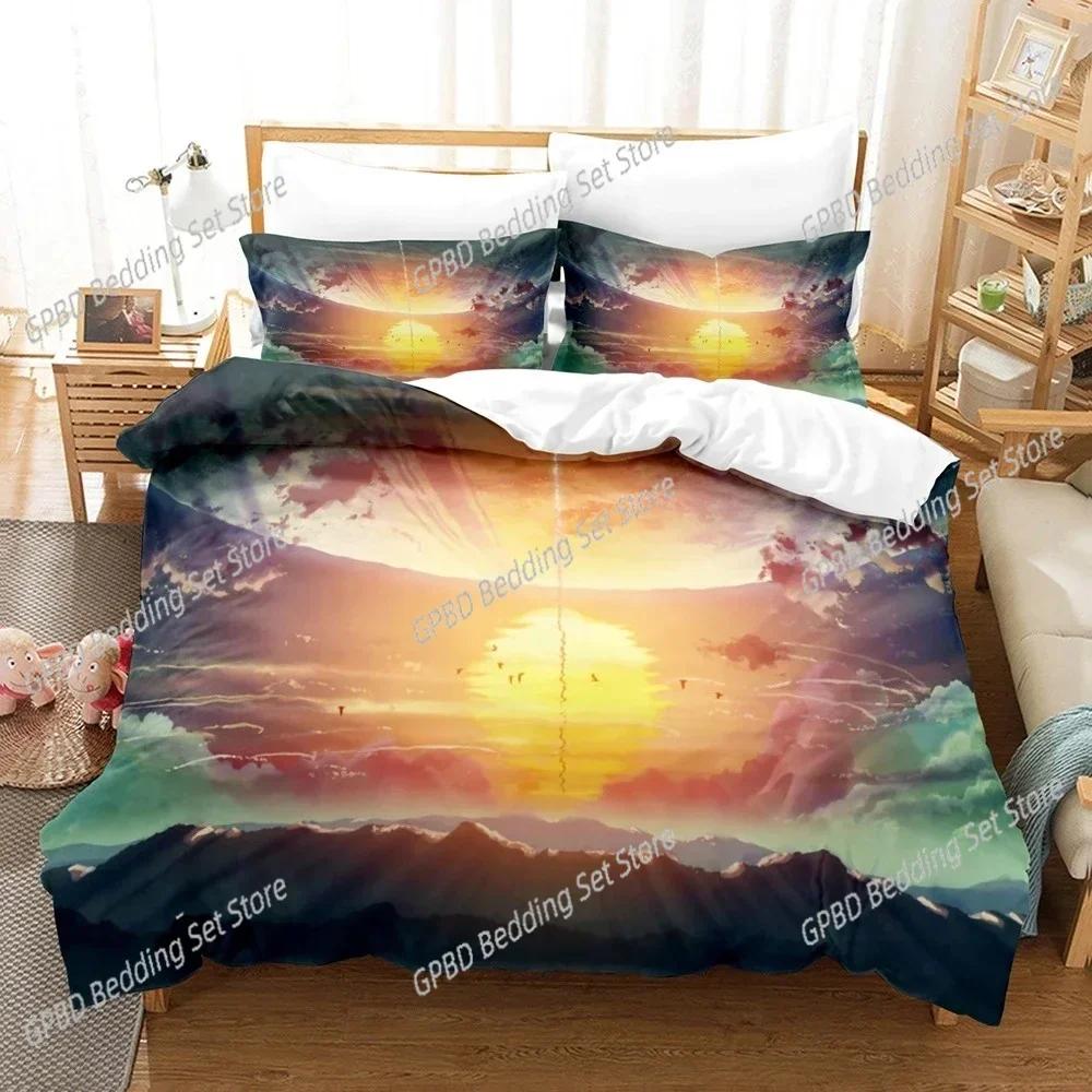 Luxury New 3D Print Japan 3D Anime 5 Centimeters Per Second Bedding Sets Duvet Cover Set Full Queen King Bedclothes Bed Linen