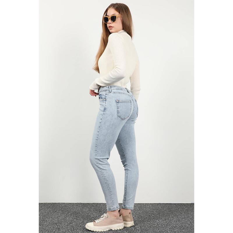 

Женские джинсы Slim Fit из лайкры с высокой талией Ice Blue