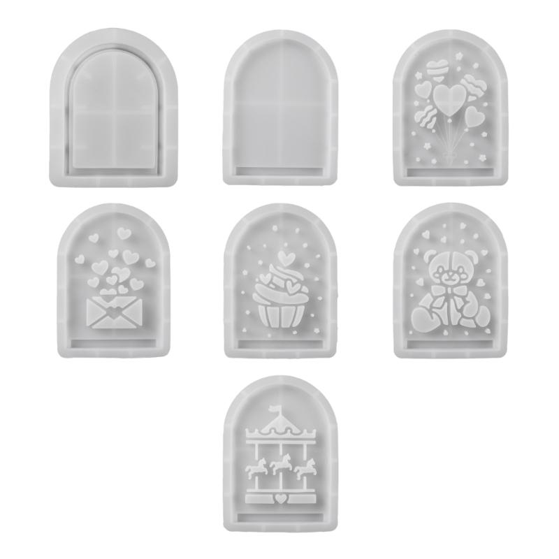 

7 шт. Многофункциональная силиконовая форма-силуэт для DIY поделок из гипса и смолы. Идеально для домашнего декора и подставок для свечей 1