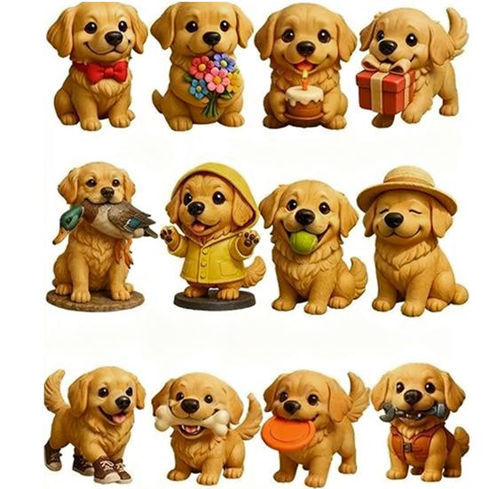 Christmas Advent Calendar Retriever Dog Design 2025 24-Day Countdown Christmas Tree Pendant Festive Ornaments