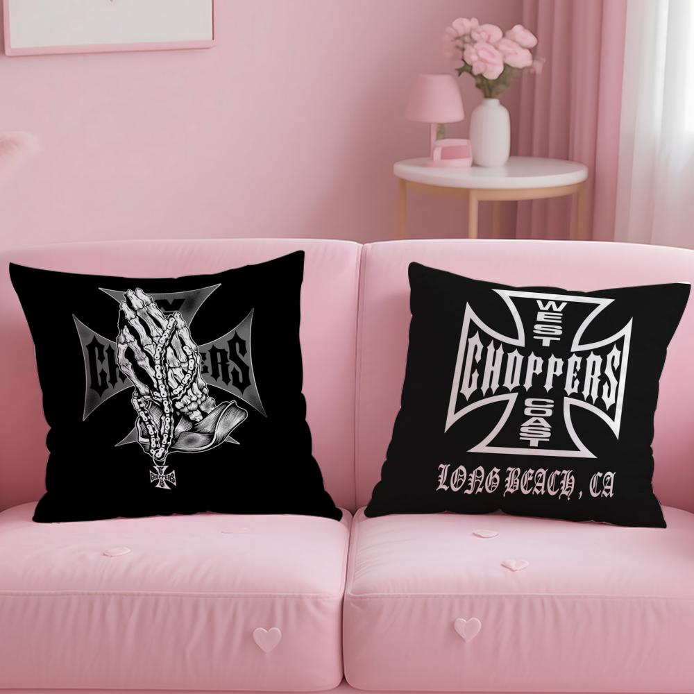 Klassische W-Westküsten C-Chopper Kissenbezug Bequem Wendbarer Kissenbezug Ideal für Auto Sofa Schlafzimmer & Mehr