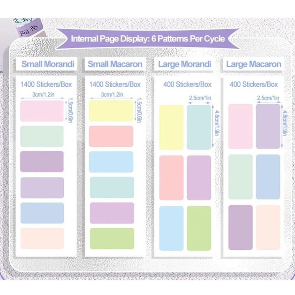 400/1400PCS Writing Pull Out Sticky Notes Fully Adhesive Index label Name Stickers  Student Gifts