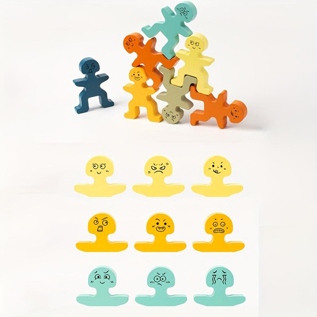 Little Man Balance Stacking Wooden Fun Educational Early Education Hands-on Balance Ability Training Enlightenment Toy