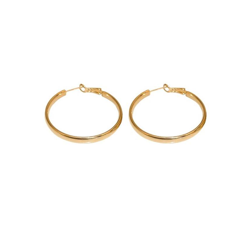 Big Flat Hoop Earrings Geometric Big Hoop Earrings Punk OL Style Fashion Jewelry