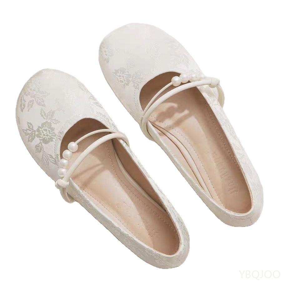 Fashion Spring Summer Style Gentle Beautiful Shallow Mouth Single Shoe for Women Simple Comfortable Versatile Flat Sole Single Shoe