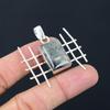 925 Sterling Silver Solar Moss Agate Gemstone Elegant Sister New Pendant Jewelry