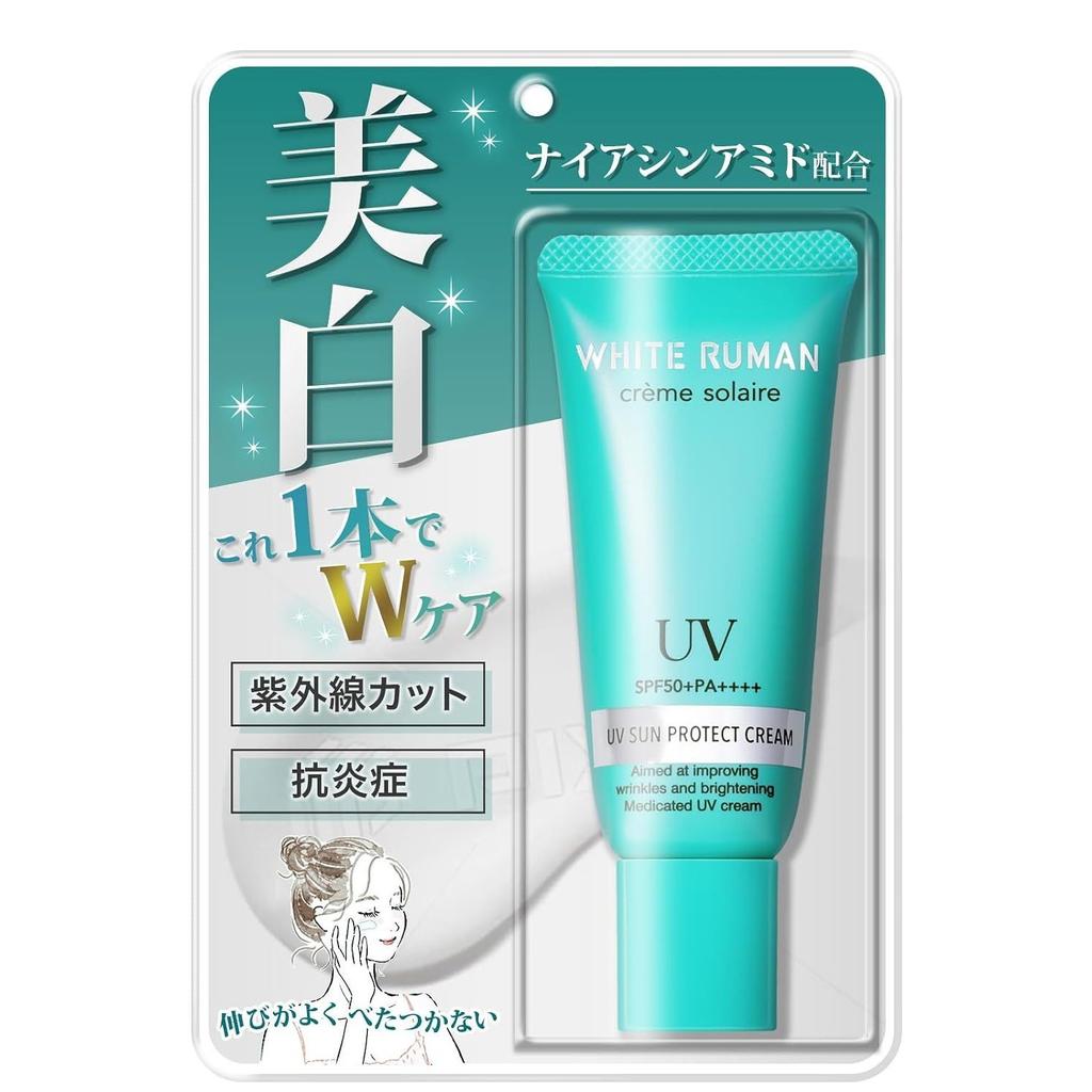 Creme Soleil Sunscreen Quasi-Drug 40g Face SPF50+ PA++++ No UV Absorbents Contains Niacinamide Dipotassium Glycyrrhizate