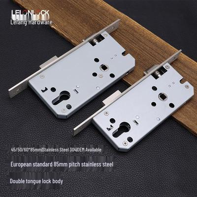 Adjustable Stainless Steel 304 Double Latch Euro Standard 85mm Fire Door Lock Body