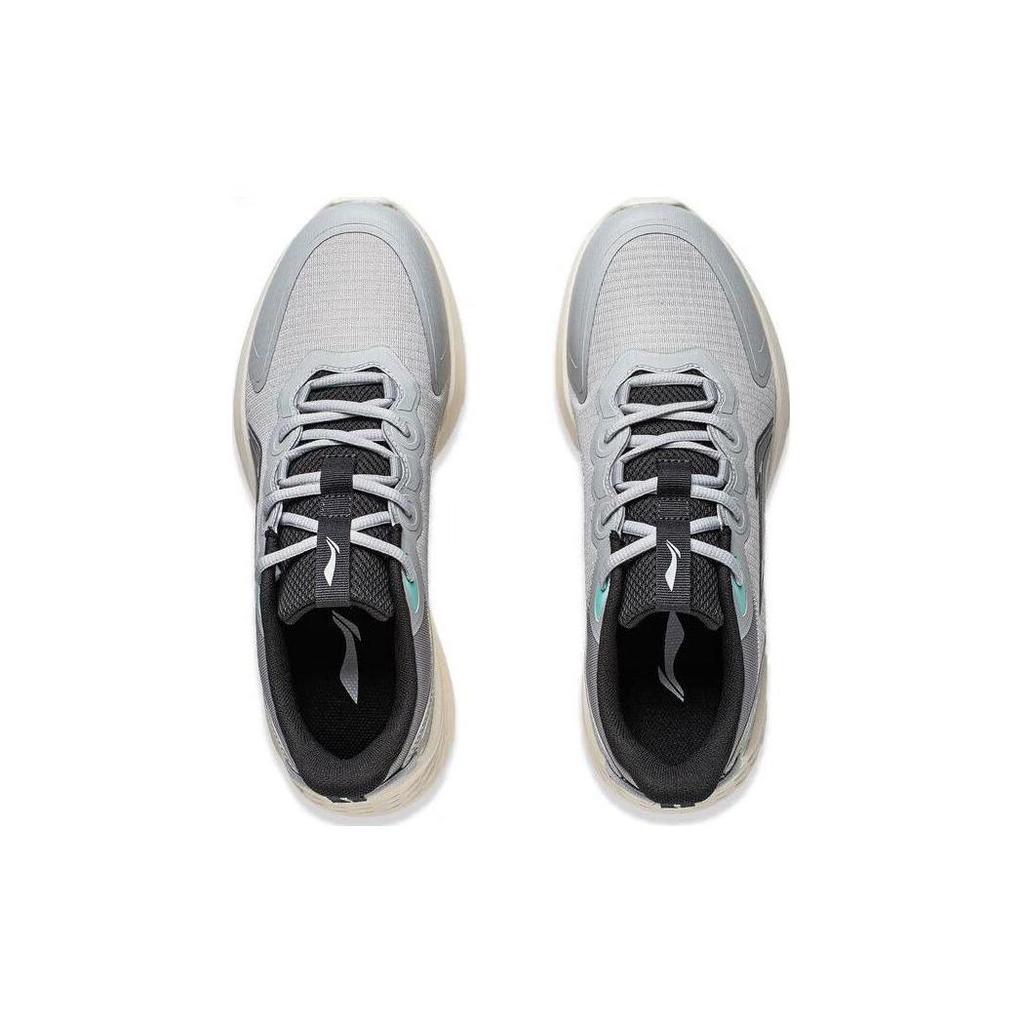 Li Ning Amorti Doux, Résistantes à l'Usure Chaussures de Course Basses pour Homme Gris ARST047-4