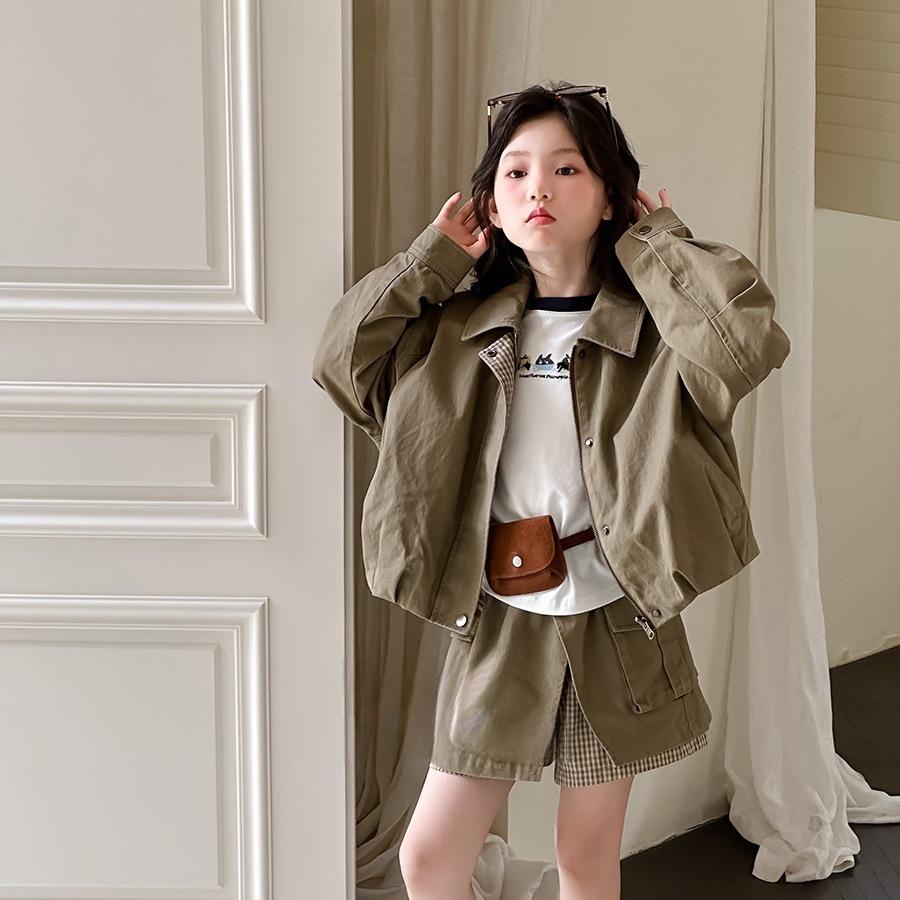 

2025 Девочки Осенний Двусторонний Комплект Спортивной Одежды: Куртка и Юбка 90 cm